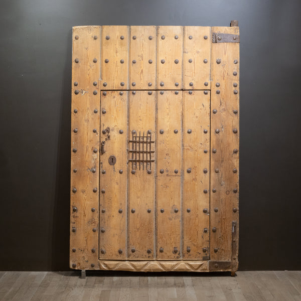 Monumental Antique 18th c. Spanish Porch Door with Interior Door c.1700s