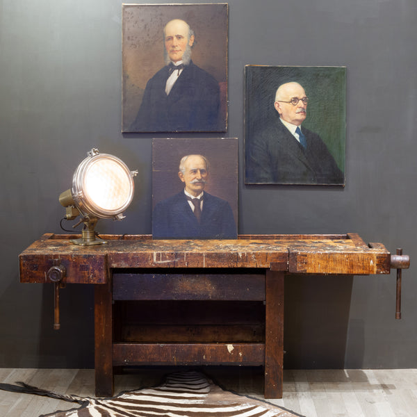 19th c. American Carpenter's Workbench with Drawer c.1880-1900