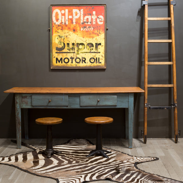 Late 19th c. Primitive Scrubbed Farmhouse Table c.1890