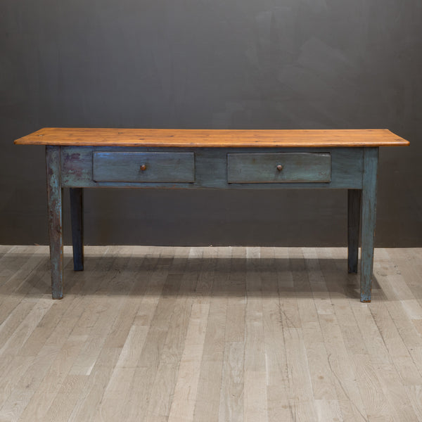 Late 19th c. Primitive Scrubbed Farmhouse Table c.1890