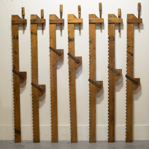 19th c. Monumental Wooden Shipwright Clamps c.1800s
