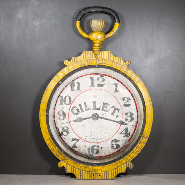 19th c. Belgian Cast Iron Double Face Watchmaker's Store Sign c.1860-1890