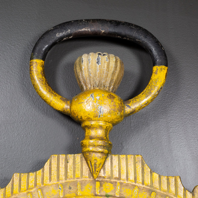 19th c. Belgian Cast Iron Double Face Watchmaker's Store Sign c.1860-1890