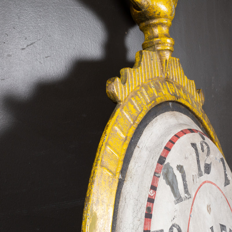 19th c. Belgian Cast Iron Double Face Watchmaker's Store Sign c.1860-1890