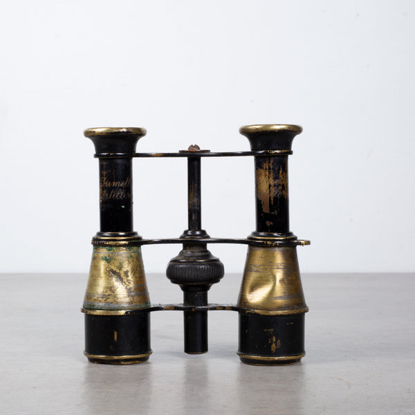 19th c. French Brass Binoculars with Compass c.1880