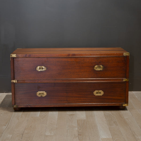 Mid 19th c. Mahogany and Brass Campaign Chest c.1850s