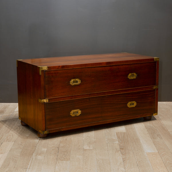 Mid 19th c. Mahogany and Brass Campaign Chest c.1850s