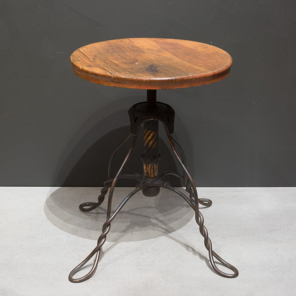 Late 19th Twisted Wire Copper Flased Piano Stool c.1890