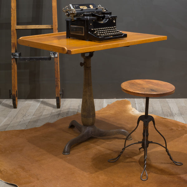 Late 19th Twisted Wire Copper Flased Piano Stool c.1890