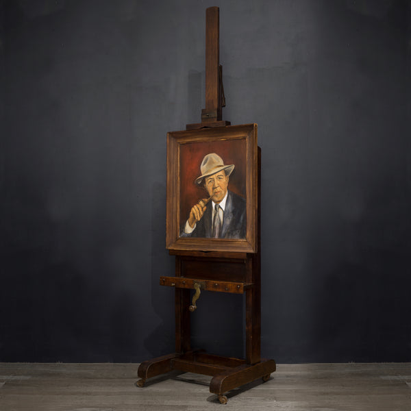 Late 19th c. Adjustable Walnut and Bronze Easel c.1890