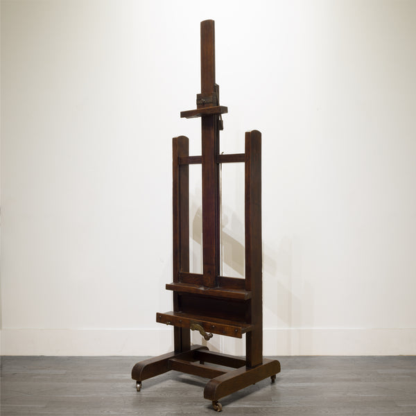 Late 19th c. Adjustable Walnut and Bronze Easel c.1890