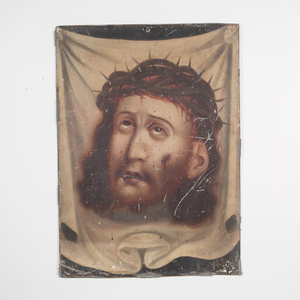 19th c. Mexican Retablo "Veronica's Veil" c.1880