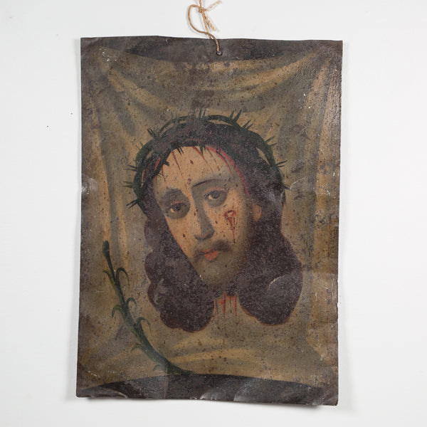19th c. Mexican Retablo "Veronica's Veil" c.1880