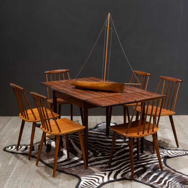 Mid-century Folke Palsson Model J77 "Farmhouse" Teak Dining Chairs c.1960