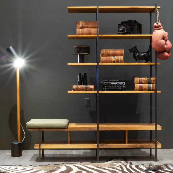 Bronze and Walnut Interval Bookshelf by Ahser Israelow