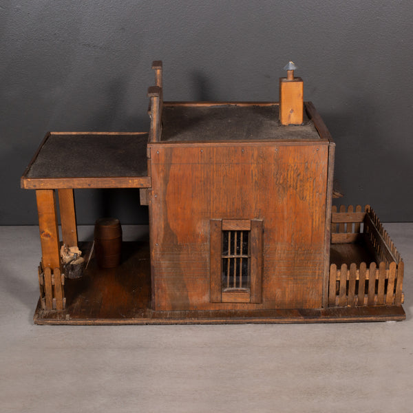 Handmade General Store Wooden Folk Art Model c.1960