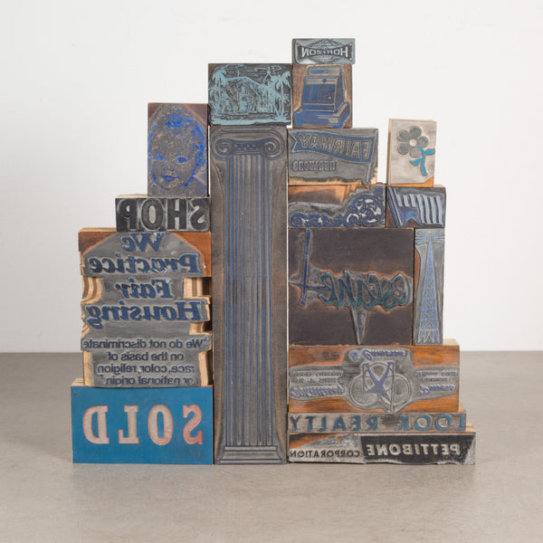 Typeset Advertising Print Blocks c.1940-Ten Collections Available