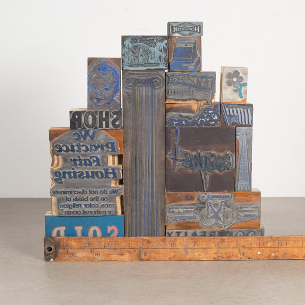 Typeset Advertising Print Blocks c.1940-Ten Collections Available