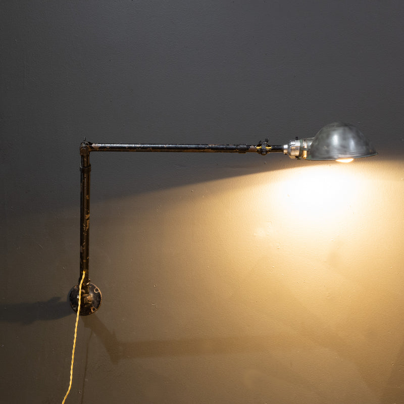 Vintage Ajusco Articulating Industrial Lamps c.1930-Two Available