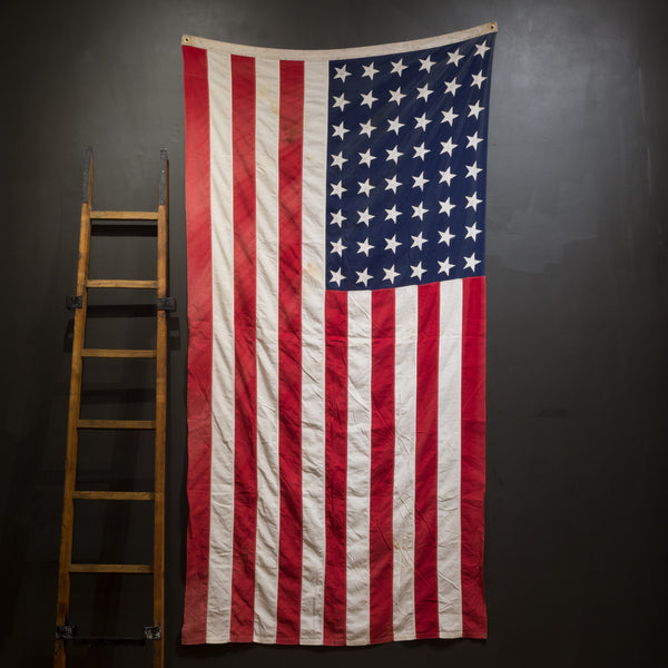 Early 20th c. Monumental American Flag with 48 Stars c.1940-1950