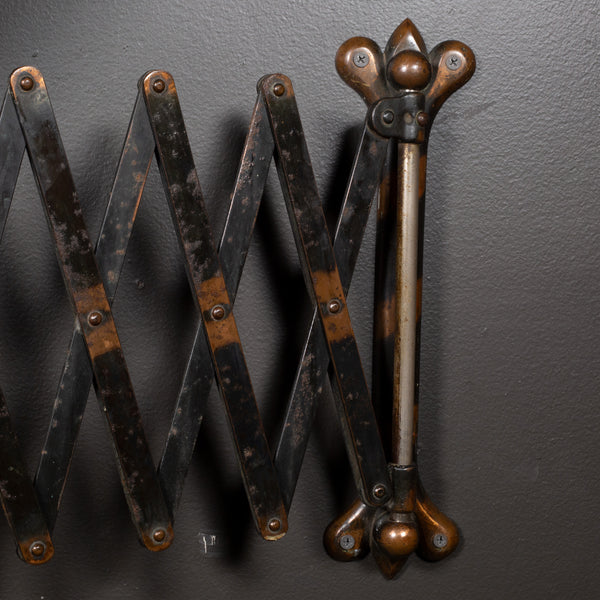 Late 19th c. Copper Flashed Barber Shop Scissor Extension Mirror c.1800s