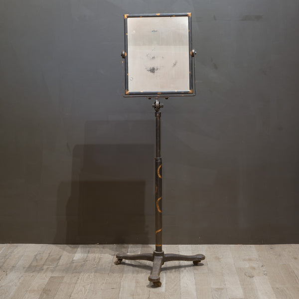 Early 20th c. Japanned Barber's Shaving Mirror c.1920