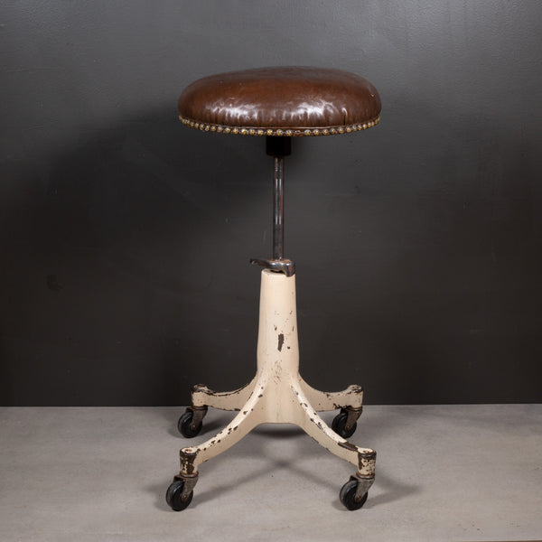 Adjustable Bausch & Lomb Optometrist Stool c.1930