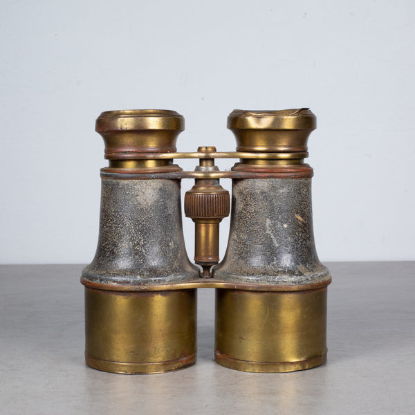 Early 20th c. Brass and Leather Field Binoculars c.1930-1940