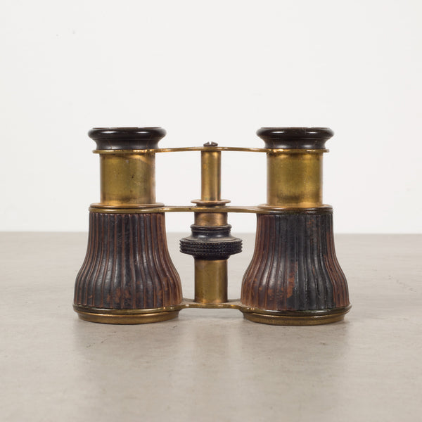 19th c. Ribbed Brass Opera Binoculars c.1880s