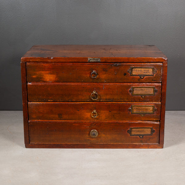 Antique BSA British Motorcycle Store Parts Chest c.1910