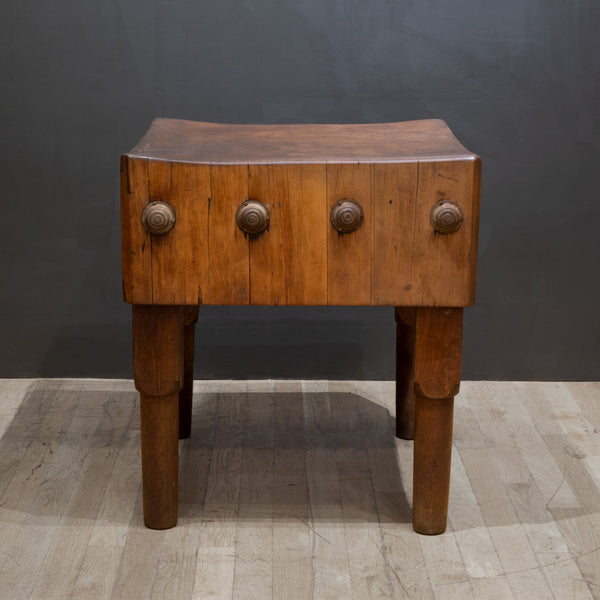 Early 20th c. Michigan Maple Block Co. Butcher Block c.1930