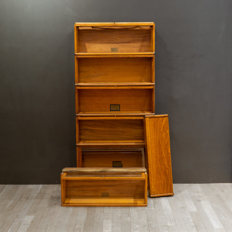 Early 20th c. Globe-Wernicke Quarter-Sawn Oak 6 Stack Lawyer's Bookcase c.1910