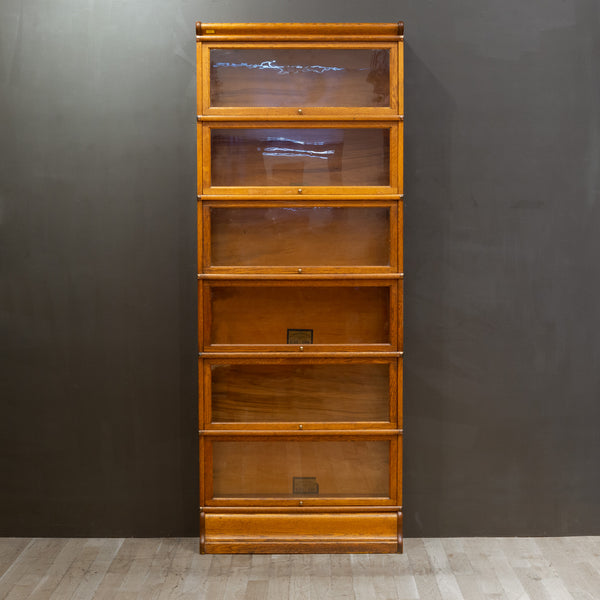 Early 20th c. Globe-Wernicke Quarter-Sawn Oak 6 Stack Lawyer's Bookcase c.1910