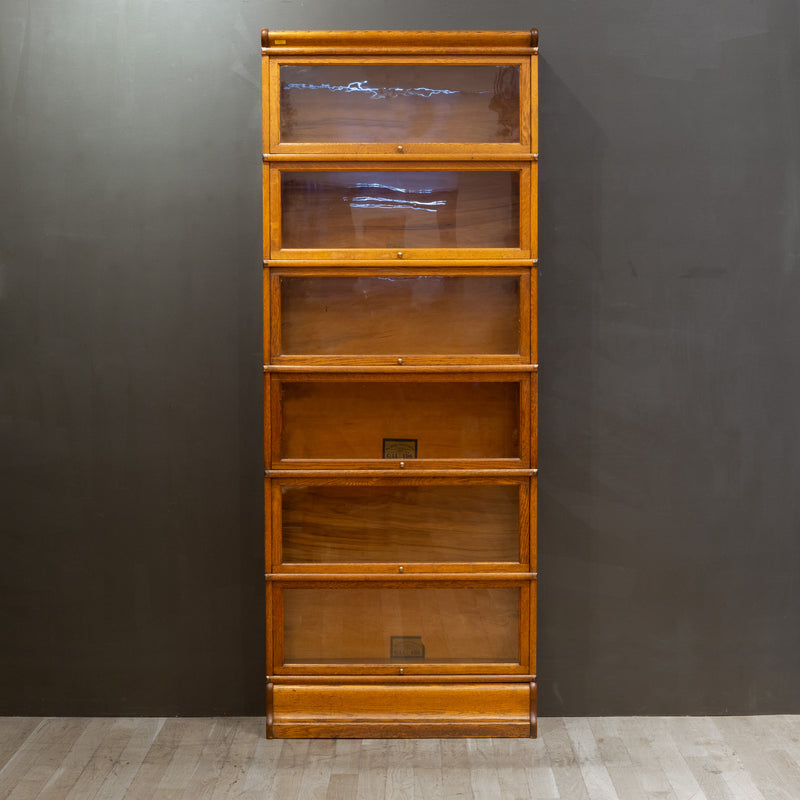 Early 20th c. Globe-Wernicke Quarter-Sawn Oak 6 Stack Lawyer's Bookcase c.1910