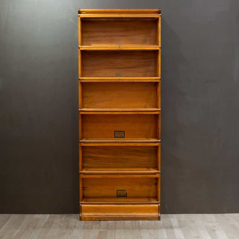 Early 20th c. Globe-Wernicke Quarter-Sawn Oak 6 Stack Lawyer's Bookcase c.1910