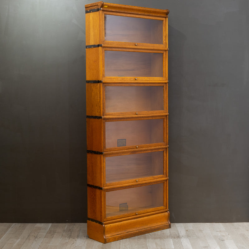 Early 20th c. Globe-Wernicke Quarter-Sawn Oak 6 Stack Lawyer's Bookcase c.1910