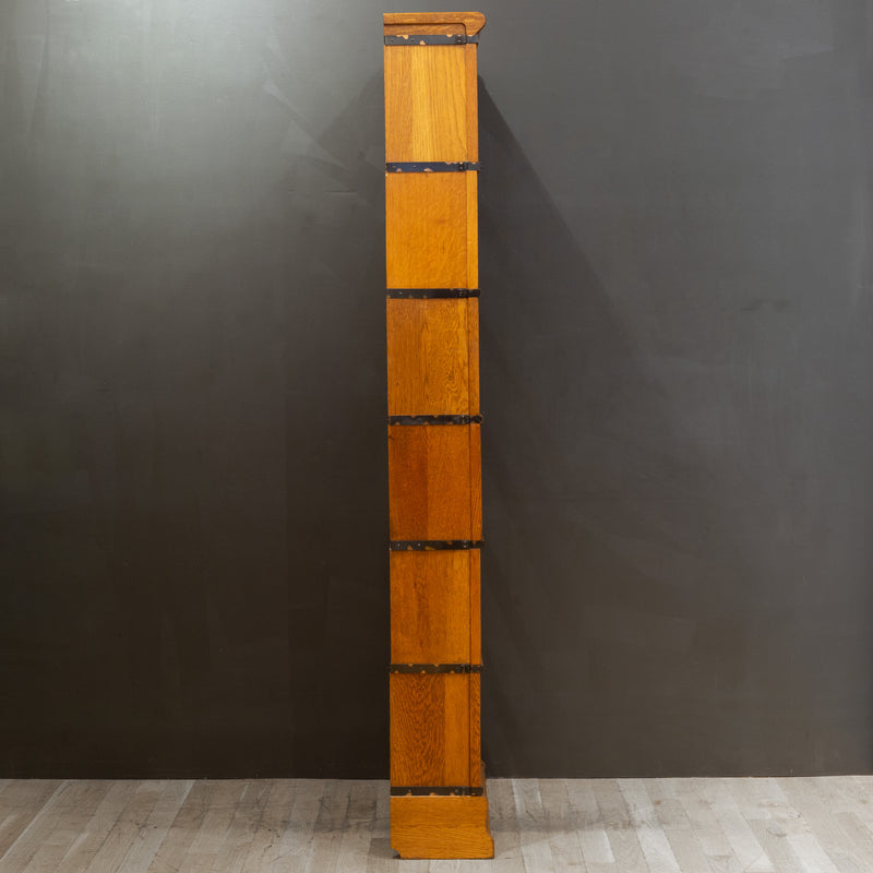 Early 20th c. Globe-Wernicke Quarter-Sawn Oak 6 Stack Lawyer's Bookcase c.1910