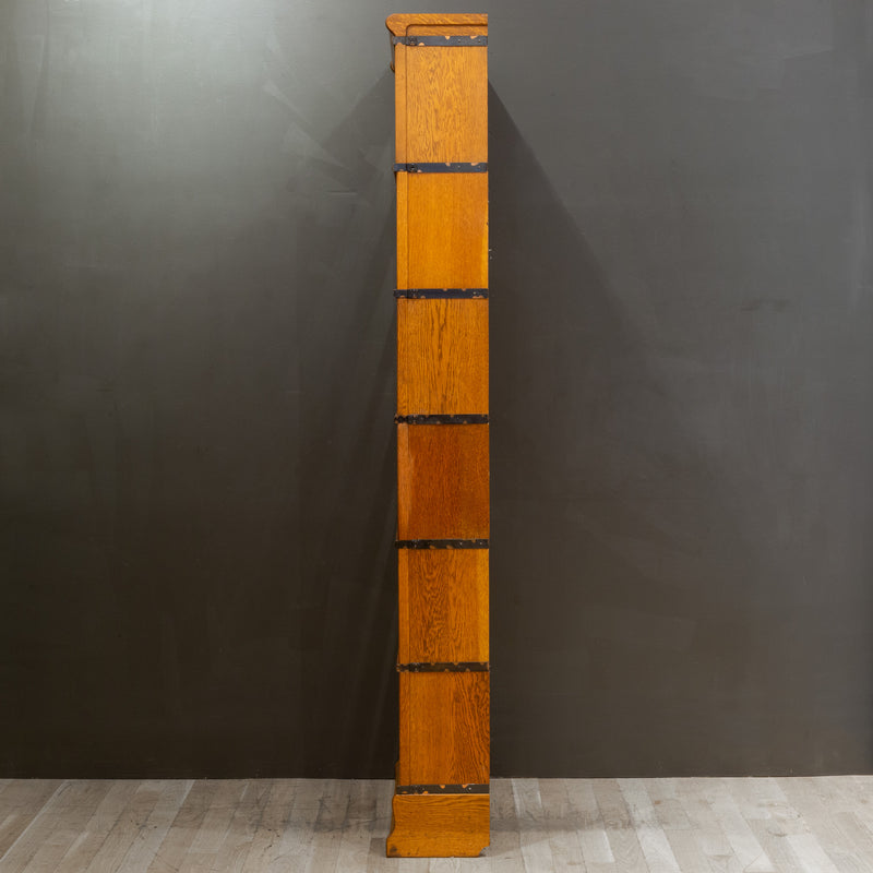 Early 20th c. Globe-Wernicke Quarter-Sawn Oak 6 Stack Lawyer's Bookcase c.1910