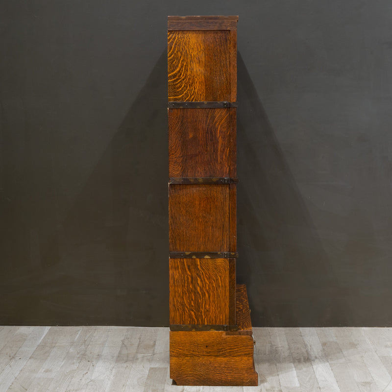 Early 20th c. Globe-Wernicke 4 Stack Lawyer's Bookcase with Rare Bottom Drawer c.1910