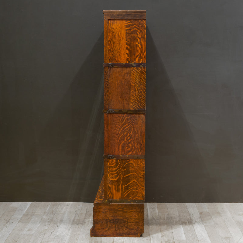 Early 20th c. Globe-Wernicke 4 Stack Lawyer's Bookcase with Rare Bottom Drawer c.1910