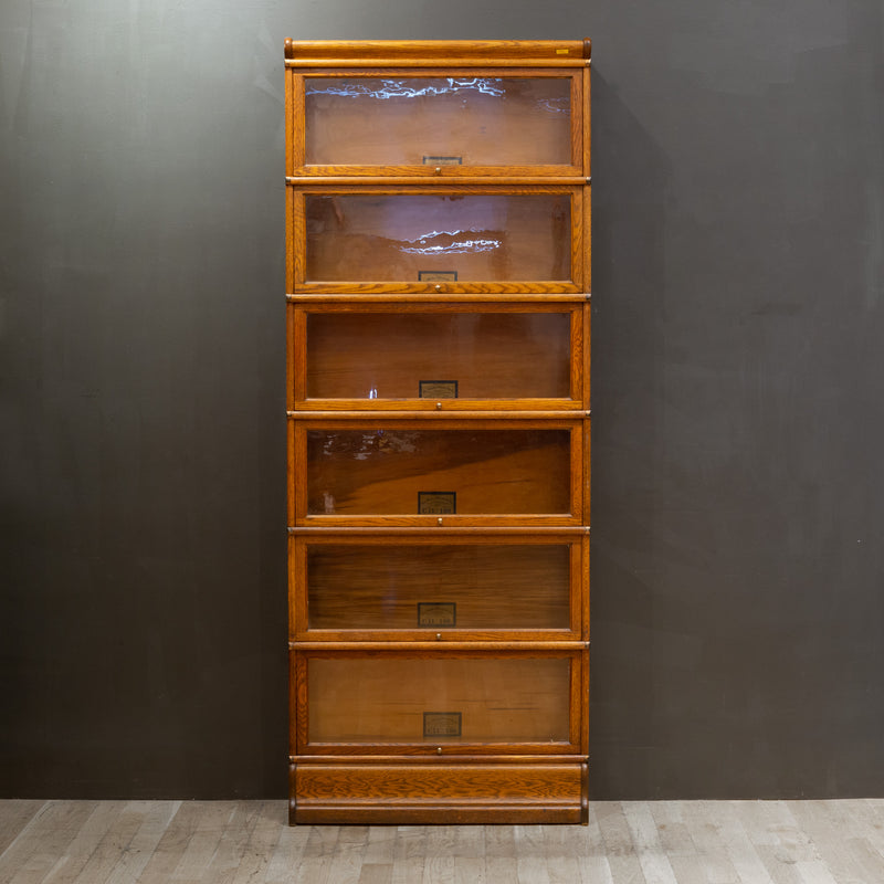 Early 20th c. Globe-Wernicke 6 Stack Lawyer's Bookcase with Drawer c.1910