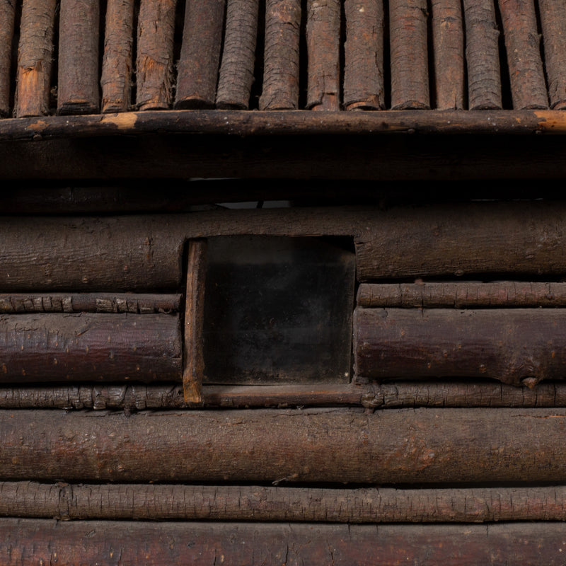 Early 20th c. Folk Art Log Cabin Model c.1900-1940