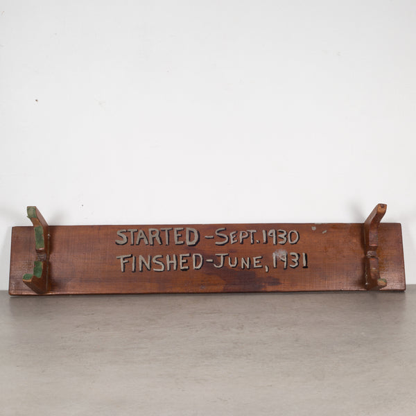 Hand Made Motorized Wooden Ship Model c.1930