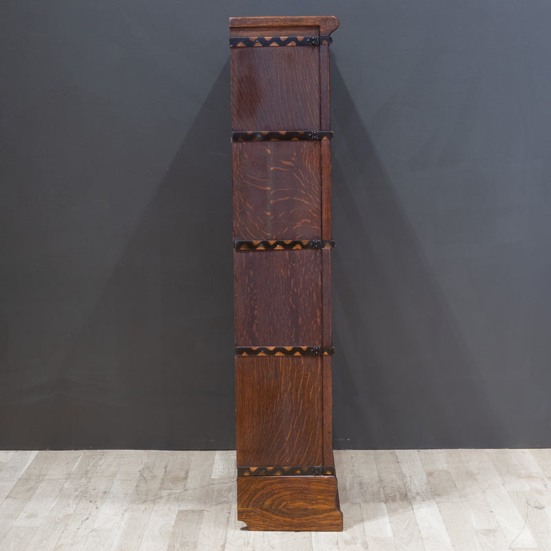 Antique Macey Furniture 4 Stack Lawyer's Bookcase with Graduated Shelves c.1910