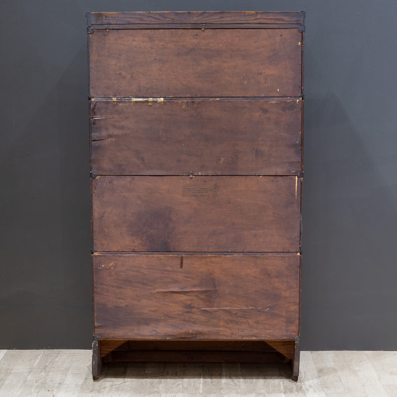 Antique Macey Furniture 4 Stack Lawyer's Bookcase with Graduated Shelves c.1910