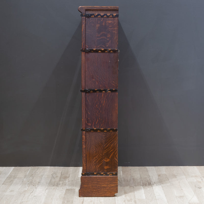 Antique Macey Furniture 4 Stack Lawyer's Bookcase with Graduated Shelves c.1910