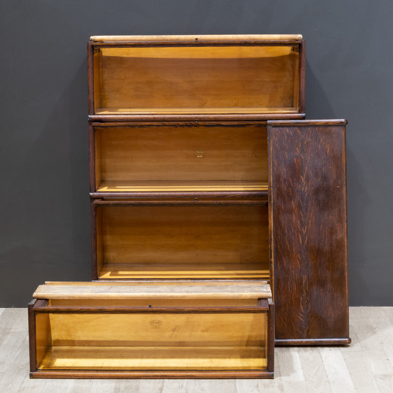 Antique Macey Furniture 4 Stack Lawyer's Bookcase with Graduated Shelves c.1910