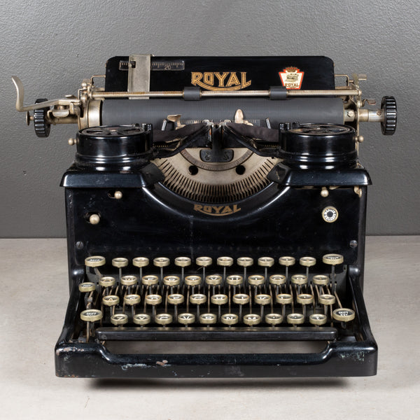 Antique Royal Standard Typewriter with Glass Panels c.1931