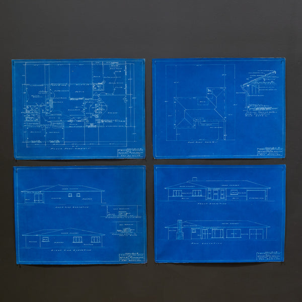 Set of San Enselmo House Blue Prints c.1952