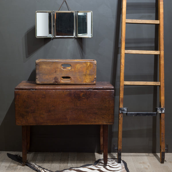 Large French Tri-Fold Barber's Shaving Mirror c.1900-1920